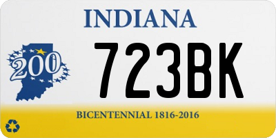 IN license plate 723BK