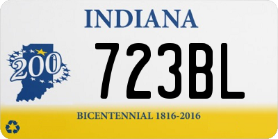 IN license plate 723BL