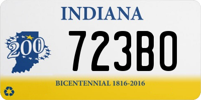IN license plate 723BO