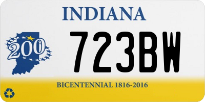 IN license plate 723BW