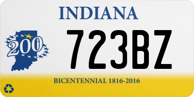 IN license plate 723BZ