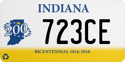IN license plate 723CE
