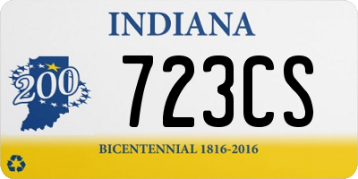 IN license plate 723CS