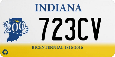 IN license plate 723CV
