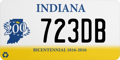 IN license plate 723DB