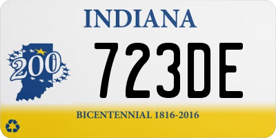 IN license plate 723DE