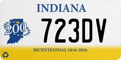 IN license plate 723DV