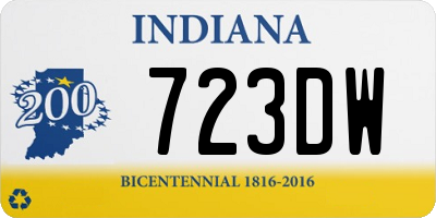 IN license plate 723DW