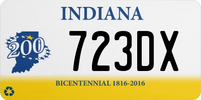 IN license plate 723DX