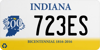 IN license plate 723ES