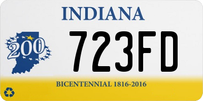 IN license plate 723FD