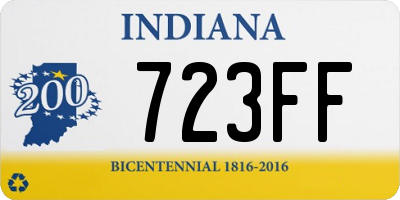 IN license plate 723FF