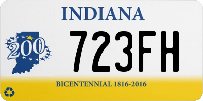 IN license plate 723FH