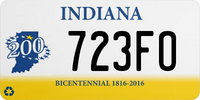 IN license plate 723FO