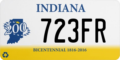 IN license plate 723FR