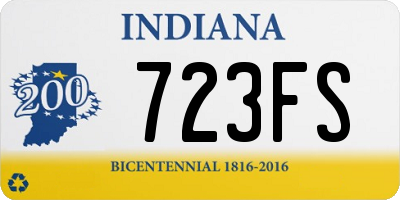 IN license plate 723FS