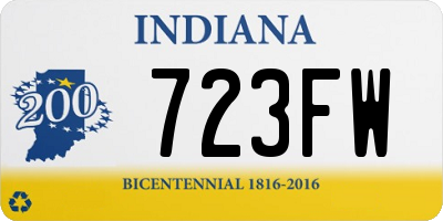 IN license plate 723FW