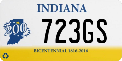 IN license plate 723GS