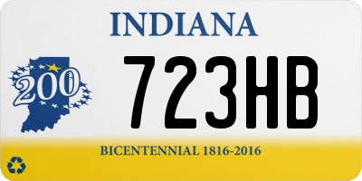 IN license plate 723HB