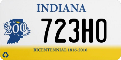 IN license plate 723HO