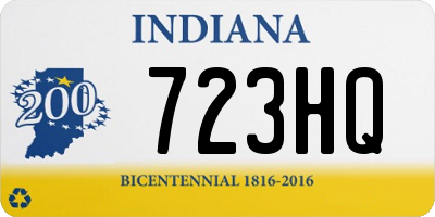 IN license plate 723HQ