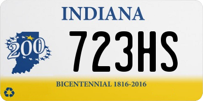 IN license plate 723HS