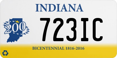 IN license plate 723IC