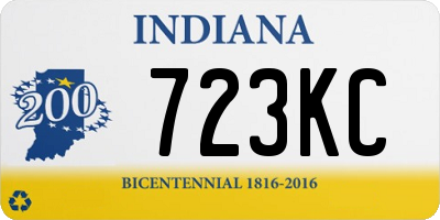 IN license plate 723KC