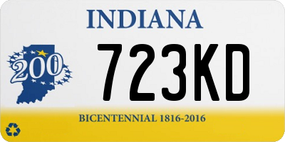 IN license plate 723KD