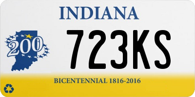 IN license plate 723KS