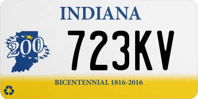 IN license plate 723KV