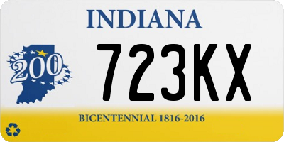 IN license plate 723KX