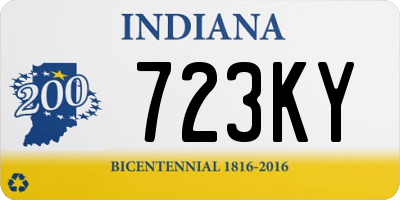 IN license plate 723KY