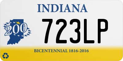 IN license plate 723LP