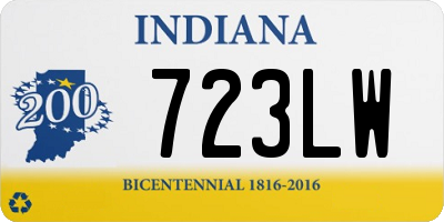 IN license plate 723LW