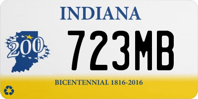 IN license plate 723MB