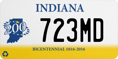 IN license plate 723MD