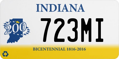 IN license plate 723MI