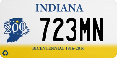 IN license plate 723MN