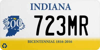 IN license plate 723MR