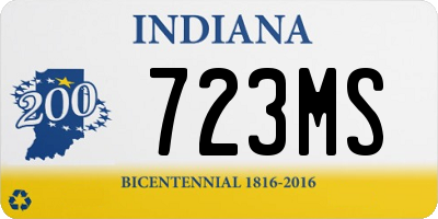 IN license plate 723MS