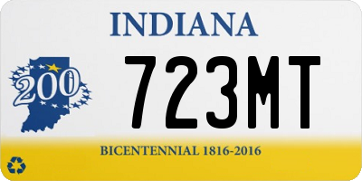 IN license plate 723MT