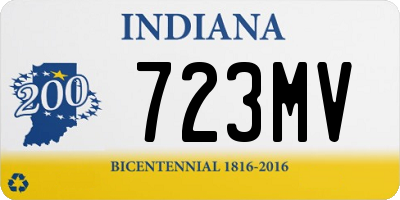 IN license plate 723MV