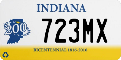 IN license plate 723MX