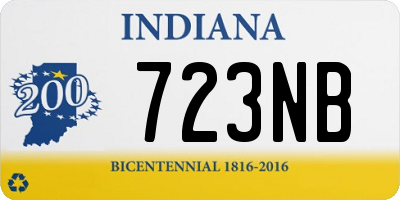 IN license plate 723NB