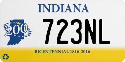 IN license plate 723NL