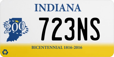 IN license plate 723NS