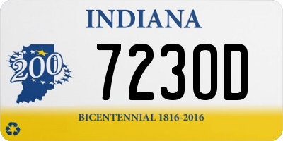 IN license plate 723OD