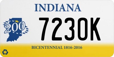 IN license plate 723OK