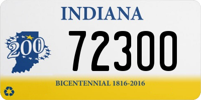 IN license plate 723OO